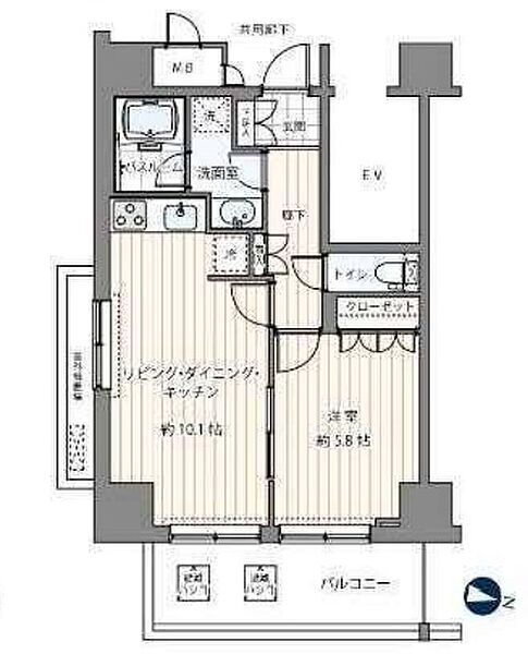 MFPRコート木場公園 322｜東京都江東区東陽６丁目(賃貸マンション1LDK・3階・40.03㎡)の写真 その2