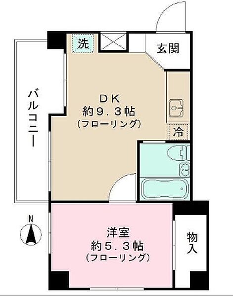メゾンガーデニア 201｜東京都新宿区矢来町(賃貸マンション1DK・2階・31.04㎡)の写真 その2