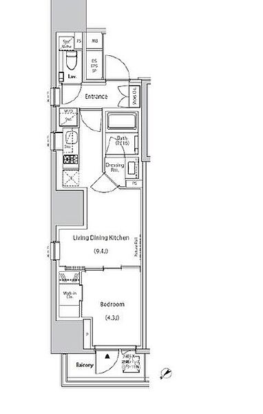 ザ・パークハビオ市ヶ谷ウエスト 501｜東京都新宿区市谷田町２丁目(賃貸マンション1LDK・5階・35.62㎡)の写真 その2