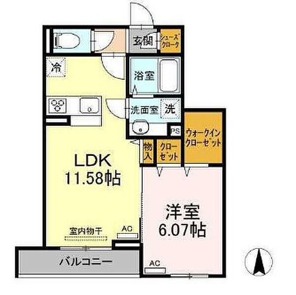 セジュール東尾久 202｜東京都荒川区東尾久８丁目(賃貸アパート1LDK・2階・42.22㎡)の写真 その2