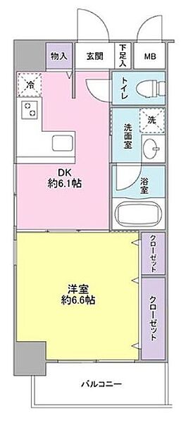 コモドール雷門 702｜東京都台東区雷門２丁目(賃貸マンション1DK・7階・32.78㎡)の写真 その2