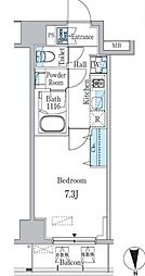 リビオメゾン両国ノース 10階1Kの間取り