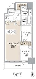 JMF-Residence浅草橋三丁目 2LDKの間取図画像