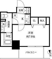 プレール・ドゥーク浅草橋 1Kの間取図画像