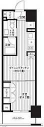 RESIDIA新御徒町 1DKの間取図画像