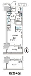 パークアクシス本所・親水公園 ワンルームの間取図画像