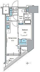 ルフォンプログレ田原町 1DKの間取図画像