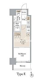 JMF-Residence浅草橋三丁目 1DKの間取図画像