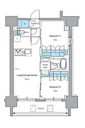 ルフォンプログレ秋葉原EAST 2LDKの間取図画像