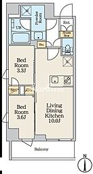 クレアティフ本所吾妻橋 2LDKの間取図画像