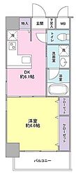 コモドール雷門 1DKの間取図画像