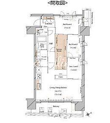ブランシエスタ浅草蔵前 3LDKの間取図画像