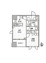 SEASONFLATS新御徒町 1LDKの間取図画像