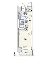 アーバネックス秋葉原EAST 1Kの間取図画像