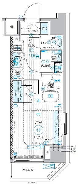 ブライズ大森本町 301｜東京都大田区大森本町２丁目(賃貸マンション1K・3階・25.57㎡)の写真 その2