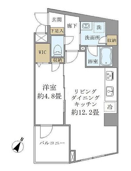 パインステージ白金高輪 704｜東京都港区高輪１丁目(賃貸マンション1LDK・7階・41.74㎡)の写真 その2