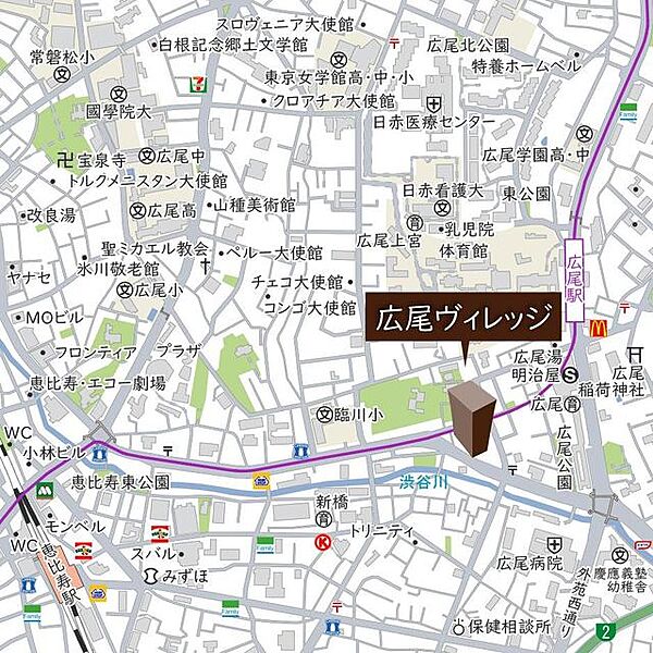 ＨＩＲＯＯ　ＶＩＬＬＡＧＥ（広尾ヴィレッジ） 602｜東京都渋谷区広尾５丁目(賃貸マンション1LDK・6階・36.94㎡)の写真 その15