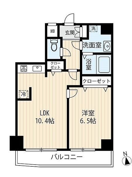 ARCOBALENO MUSAHIKOYAMA（アルコバレー 501｜東京都品川区荏原６丁目(賃貸マンション1LDK・5階・40.80㎡)の写真 その2