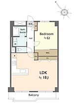 築地永谷コーポラス 13F ｜ 東京都中央区築地７丁目18-28（賃貸マンション1LDK・13階・53.01㎡） その2