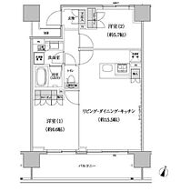 パークハビオ渋谷本町レジデンス 720 ｜ 東京都渋谷区本町４丁目22-10（賃貸マンション2LDK・7階・60.60㎡） その2