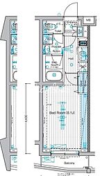 ブライズ大森東SEI 1階1Kの間取り