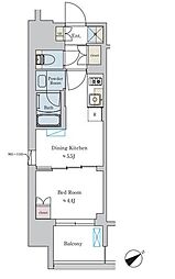 Brilliaist大井町 1DKの間取図画像