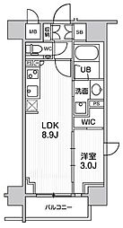 SEASONFLATS大森Bright 1LDKの間取図画像
