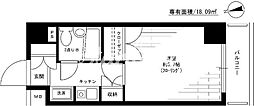 メインステージ大森海岸 1Kの間取図画像