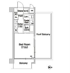 COMFORIA大森トロワ 1Kの間取図画像
