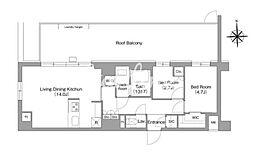 コンフォリア・リヴ大森西 2LDKの間取図画像