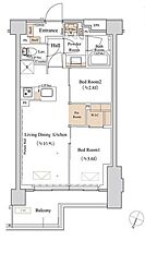 ブランシエスタ西馬込 2LDKの間取図画像