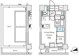 シーズンフラッツ大森北三丁目 1LDKの間取図画像