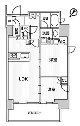 ディームス大井町 2LDKの間取図画像