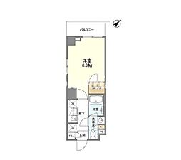 バウスフラッツ品川大井町 1Kの間取図画像