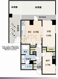 SRWELL'S大森西 1SDKの間取図画像