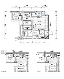 メインステージ大森北2 1Kの間取図画像