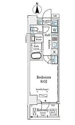 グラシア大森 1Kの間取図画像