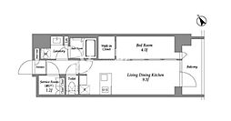 シーズンフラッツ大森西 1SLDKの間取図画像