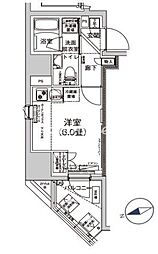アイルグランデ南大井 1Kの間取図画像