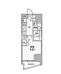 シーズンフラッツ大井町 1Kの間取図画像