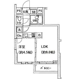 パレ・ホームズ大森山王 1LDKの間取図画像