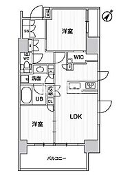 ディームス大井町 2LDKの間取図画像