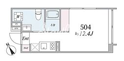 ザ・トリアス121(the trias 121) ワンルームの間取図画像