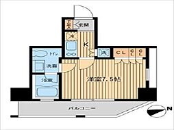 レジデンス大森 1Kの間取図画像