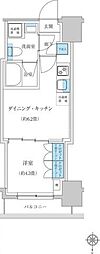 レジディア蒲田プレイス 1DKの間取図画像