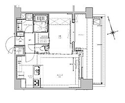 ASYLCOURT大森西 1LDKの間取図画像