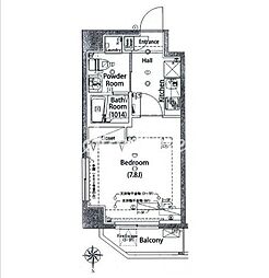 ハイズディレット 1Kの間取図画像