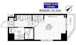 ステージグランデ蒲田アジールコート 1Kの間取図画像