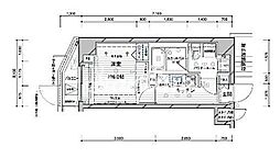 メインステージ大森北2 1Kの間取図画像