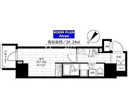 グランドコンシェルジュ蒲田 1Kの間取図画像